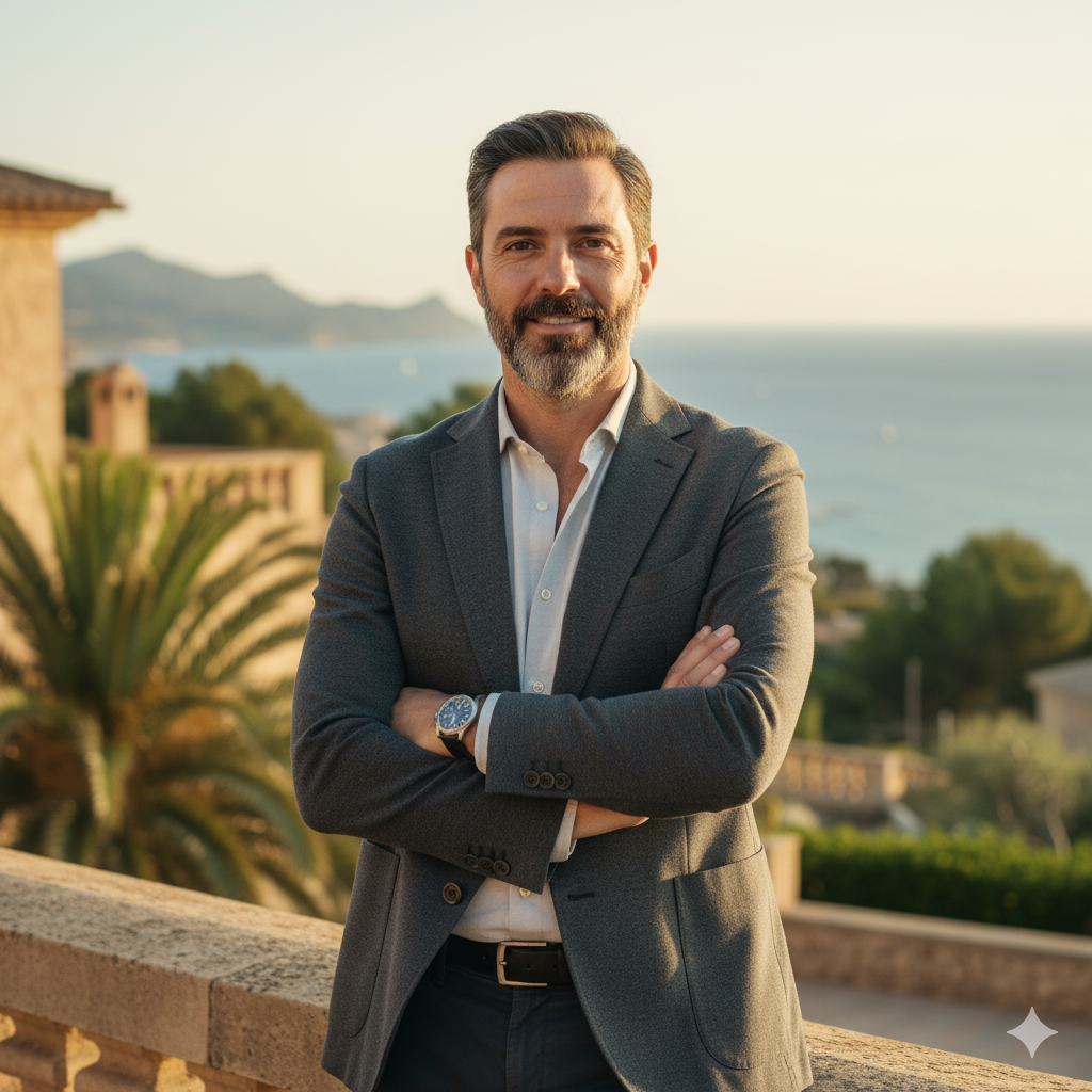 Professional real estate agent with Mediterranean background